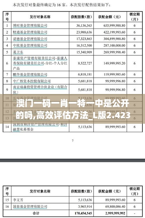 澳门一码一肖一特一中是公开的吗,高效评估方法_L版2.423