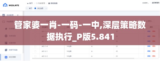 管家婆一肖-一码-一中,深层策略数据执行_P版5.841