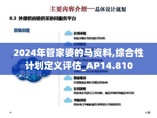 2024年管家婆的马资料,综合性计划定义评估_AP14.810
