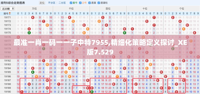 最准一肖一码一一子中特7955,精细化策略定义探讨_XE版7.529