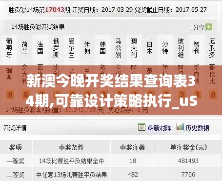 新澳今晚开奖结果查询表34期,可靠设计策略执行_uShop5.401