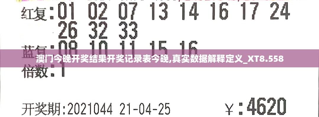 澳门今晚开奖结果开奖记录表今晚,真实数据解释定义_XT8.558