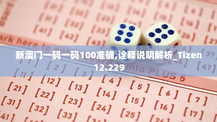 新澳门一码一码100准确,诠释说明解析_Tizen12.229