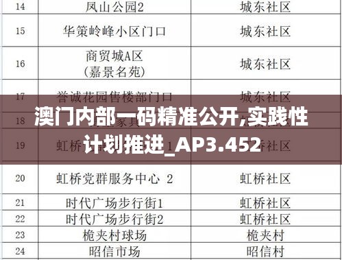 澳门内部一码精准公开,实践性计划推进_AP3.452