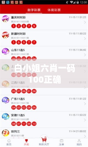 白小姐六肖一码100正确