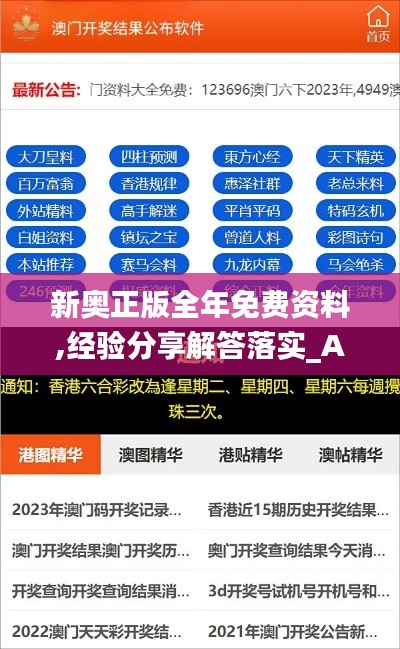 新奥正版全年免费资料,经验分享解答落实_AR版6.908