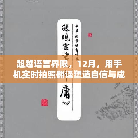 超越语言界限，手机实时拍照翻译塑造自信与成就，12月新篇章开启