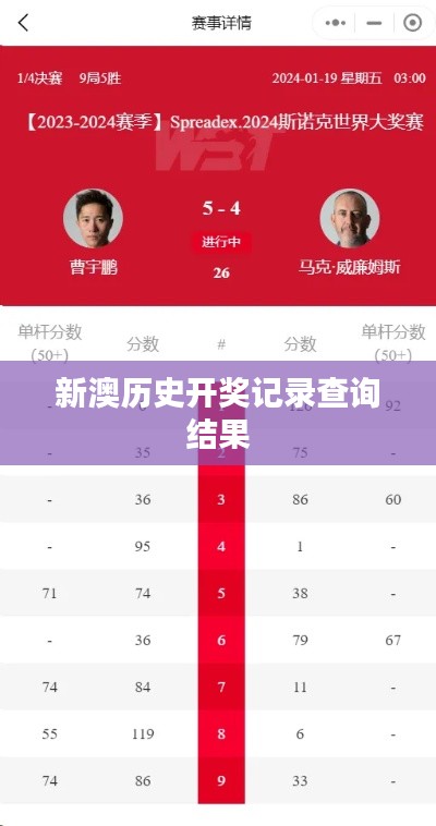 新澳历史开奖记录查询结果