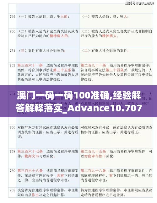 澳门一码一码100准确,经验解答解释落实_Advance10.707