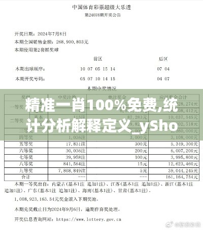 精准一肖100%免费,统计分析解释定义_yShop5.747