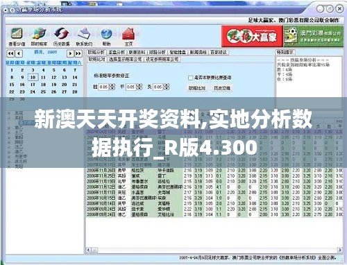 新澳天天开奖资料,实地分析数据执行_R版4.300