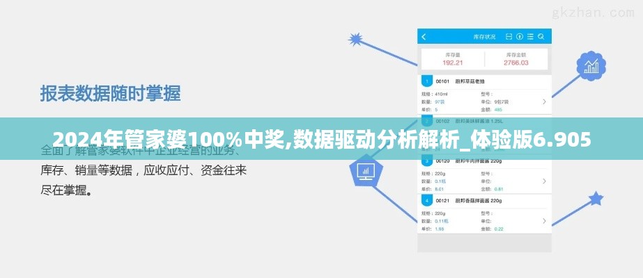 2024年管家婆100%中奖,数据驱动分析解析_体验版6.905