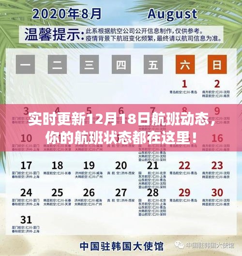 12月18日航班实时动态更新，航班状态全面掌握！