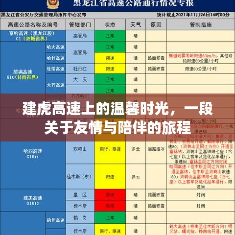 建虎高速上的友情与陪伴之旅