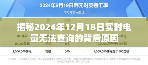 揭秘实时电量无法查询的背后原因，与2024年12月18日有关的事件分析