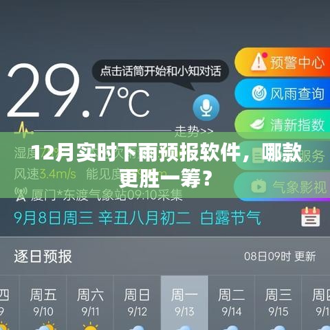 12月实时下雨预报软件对比，哪款表现更优秀？