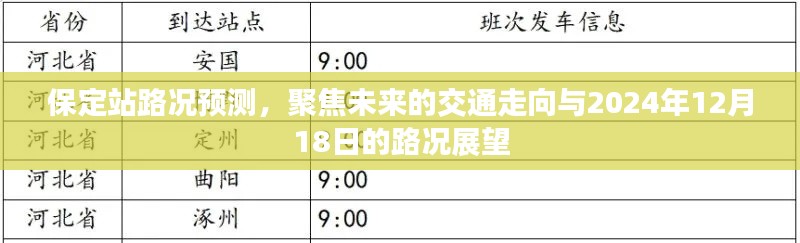 保定站未来交通走向预测，聚焦路况展望与2024年12月18日趋势分析
