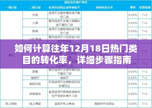 详细步骤指南，计算往年12月18日热门类目的转化率