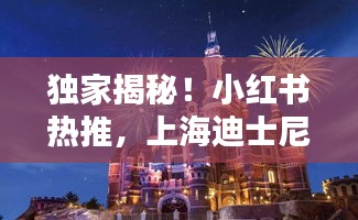 独家爆料，小红书热推上海迪士尼乐园十二月狂欢TOP排行榜