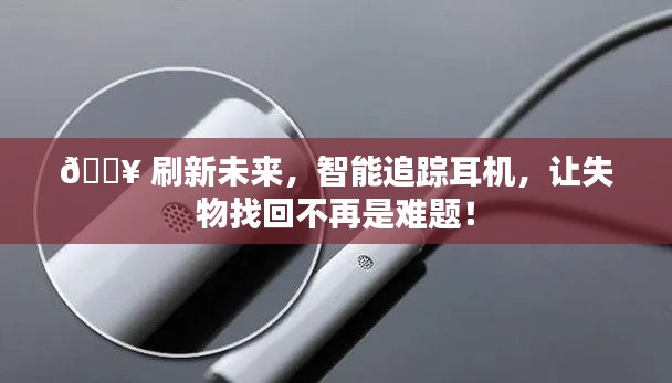 智能追踪耳机，找回失物的未来已至，让失物找回不再是难题！