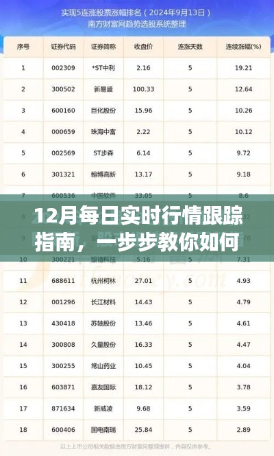 12月市场动态实时跟踪指南，精准掌握每日行情